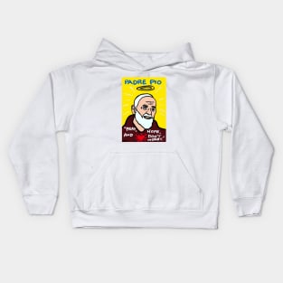 Saint Pio pop folk art Kids Hoodie